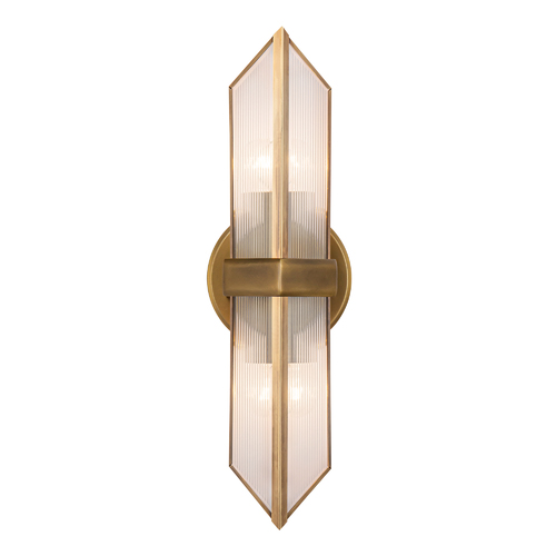 Cairo 2-Light Wall Sconce in Vintage Brass by Alora Lighting