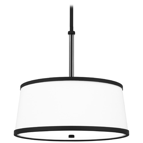 Quoizel Lighting Quoizel Lighting Kylen Matte Black Pendant Light with Drum Shade KYL2820MBK