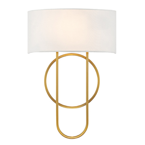 Savoy House Lighting Tempe Warm Brass Sconce
