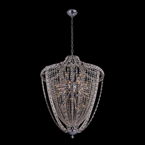 Allegri Lighting Allegri Crystal Scudo Chrome Pendant Light 040956-010-FR001