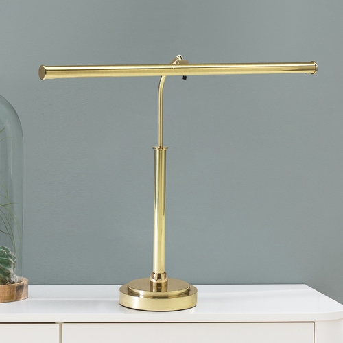 Digital LED Piano Lamp in Polished Brass by House of Troy Lighting