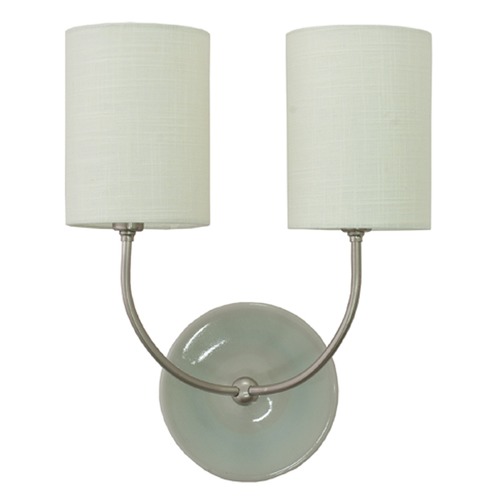 Scatchard Stoneware Gray Gloss Wall Lamp by House of Troy Lighting