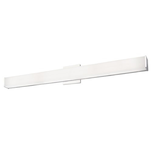 Modern Chrome LED Bathroom Light with White Shade 3000K 2140LM by Kuzco Lighting