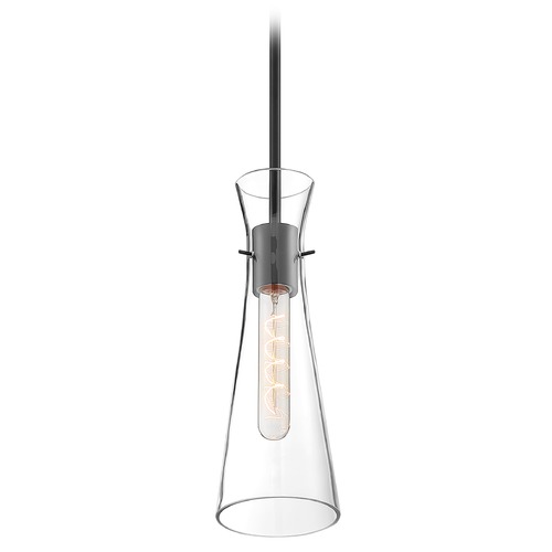 Satco Lighting Bahari Black Pendant with Conical Shade by Satco Lighting 60/6878