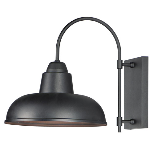 Maxim Lighting Industrial Black Outdoor Wall Light