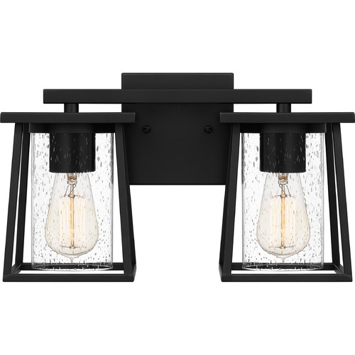 Quoizel Lighting Lodge Bathroom Light in Matte Black by Quoizel Lighting LDG8615MBK