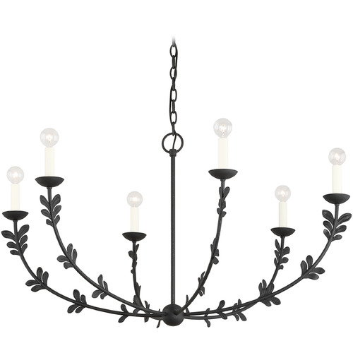 Troy Lighting Florian Black Iron LED Chandelier