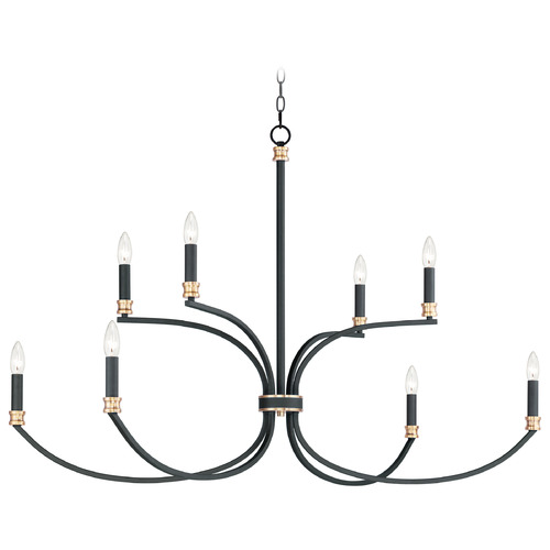 Maxim Lighting Charlton Black & Antique Brass Chandelier