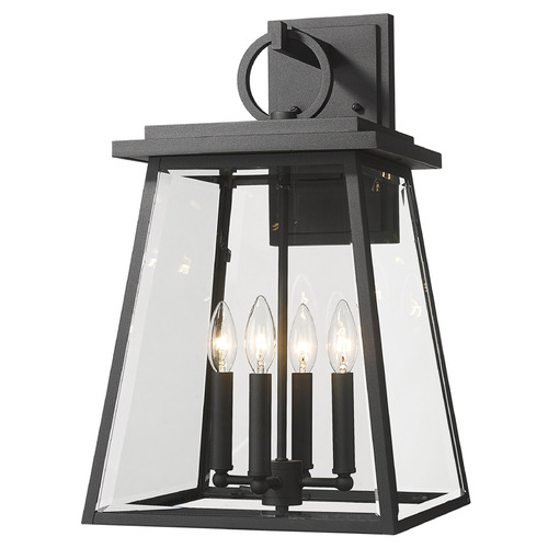 Broughton Black Outdoor Wall Light by Z-Lite