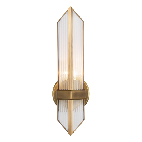 Cairo Single-Light Wall Sconce in Vintage Brass by Alora Lighting