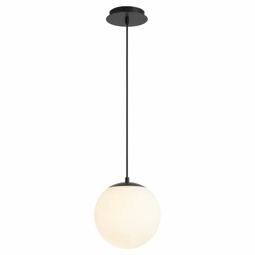 Luna 10-Inch 3000K LED Pendant in Black by Oxygen Lighting
