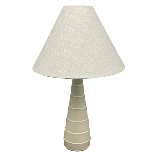 House Of Troy Scatchard White Matte Table Lamp with Coolie Shade