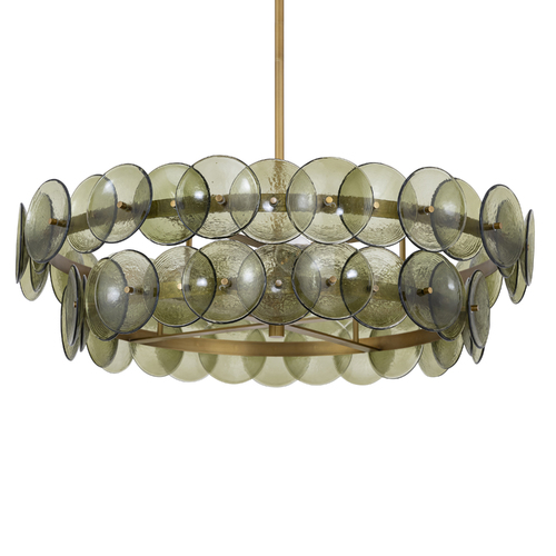 Loren 30-Inch Chandelier in Weathered Brass by Maxim Lighting