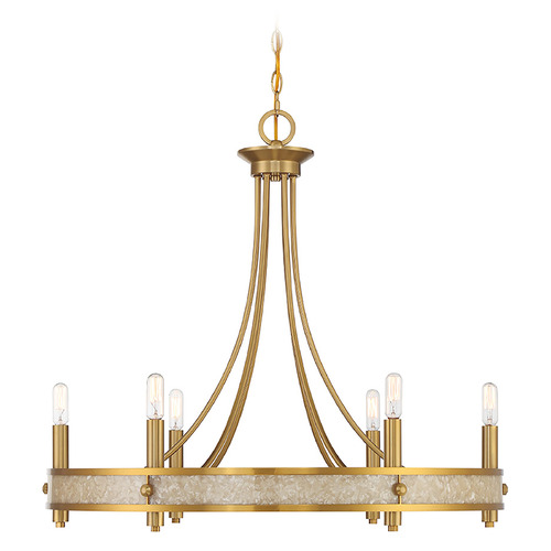 Savoy House Lighting Camden Warm Brass Chandelier