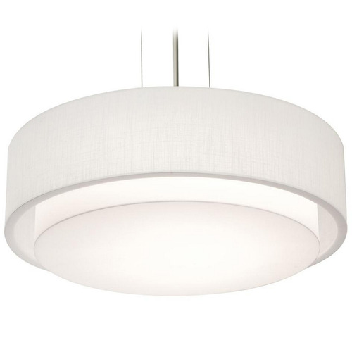 Afx Lighting Sanibel Black LED Pendant Light with Drum Shade