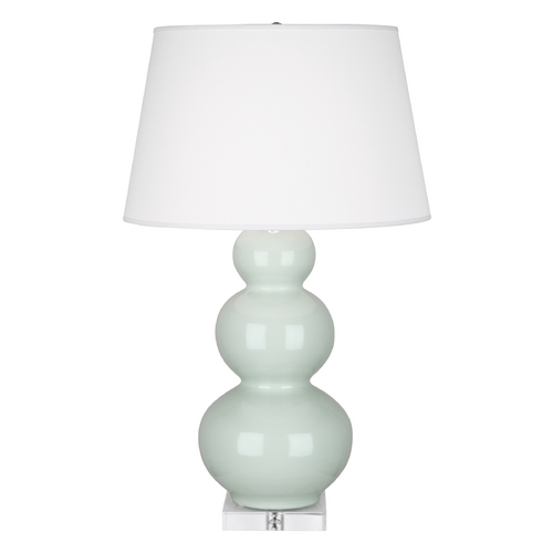 33-Inch Triple Gourd Table Lamp in Celadon by Robert Abbey