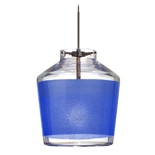 Besa Lighting Pica Bronze LED Mini-Pendant Light with Urn Shade