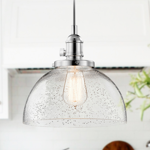 Kichler Lighting Seeded Glass Mini-Pendant in Chrome by Kichler Lighting 43853CH