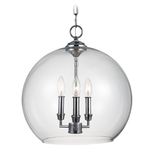 Lawler 16-Inch Pendant in Chrome by Visual Comfort Studio