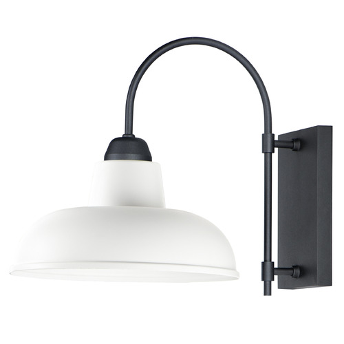 Maxim Lighting Industrial White & Black Outdoor Wall Light