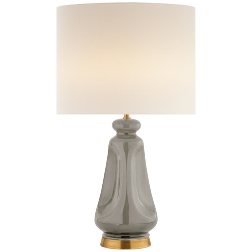 Visual Comfort Signature Collection Aerin Kapila Table Lamp in Shellish Gray by Visual Comfort Signature ARN3614SHGL