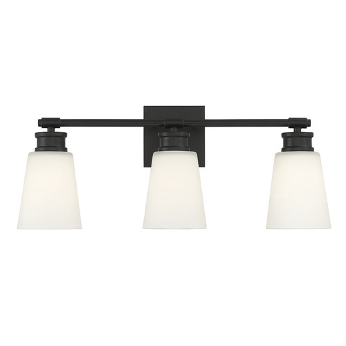 23-Inch Bathroom Light in Matte Black by Meridian