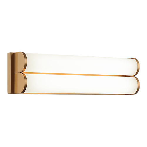 Jensen Aged Gold Brass LED Sconce by Matteo Lighting