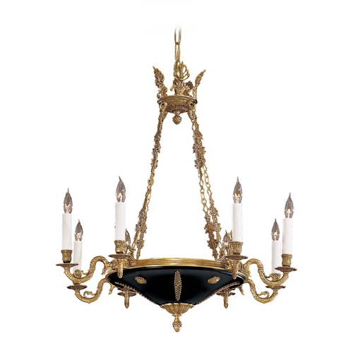 Metropolitan Lighting Chandelier in Dor Gold / Black Accents Finish N850209