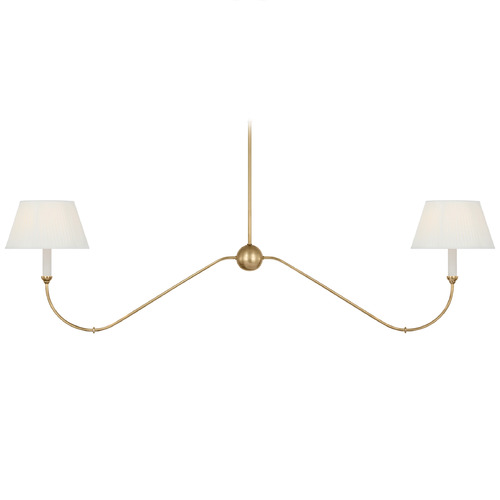 Visual Comfort Signature Collection Amber Lewis Ingela Hand-Rubbed Antique Brass LED Island Light