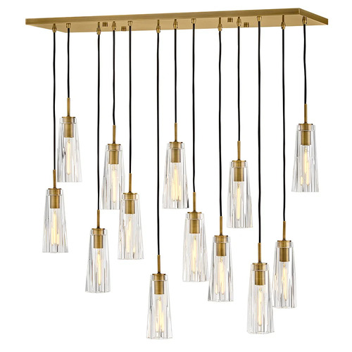 Fredrick Ramond Cosette Adjustable Multi-Light Pendant in Brass by Fredrick Ramond FR31105HBR-CL