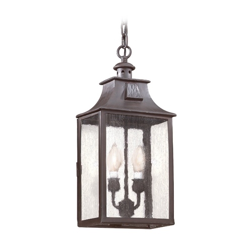 Newton 19-Inch High Outdoor Hanging Light in Old Bronze by Troy Lighting