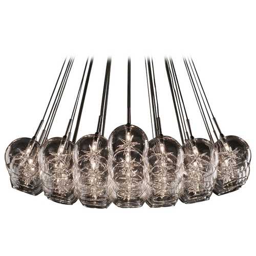ET2 Lighting Starburst 37-Light Pendant in Satin Nickel by ET2 Lighting E20112-24