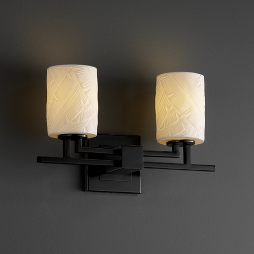 Justice Design Group Limoges Collection Bathroom Light by Justice Design Group POR-8702-10-BANL-MBLK