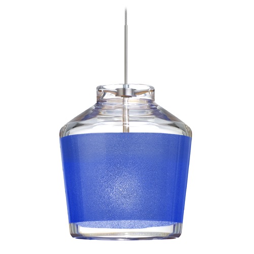 Besa Lighting Pica Satin Nickel LED Mini-Pendant Light with Urn Shade