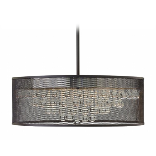 Fiona 25-Inch Crystal Pendant in Black by Fredrick Ramond