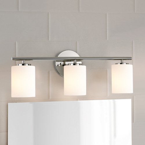 Replay Bathroom Light in Polished Nickel by Progress Lighting