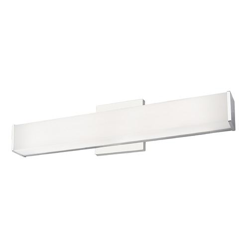 Modern Chrome LED Bathroom Light with White Shade 3000K 1066LM by Kuzco Lighting