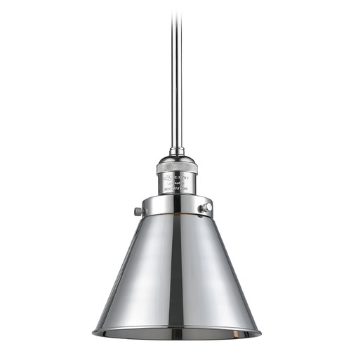 Innovations Lighting Innovations Lighting Appalachian Polished Chrome Mini-Pendant Light with Conical Shade 201S-PC-M13-PC