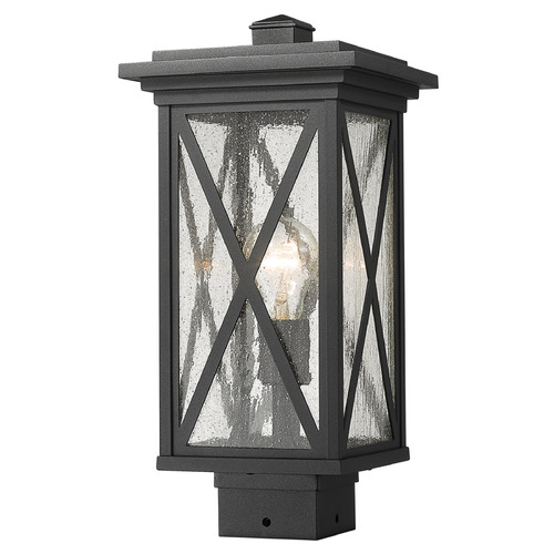 Z-Lite Brookside Black Post Light by Z-Lite 583PHMS-BK