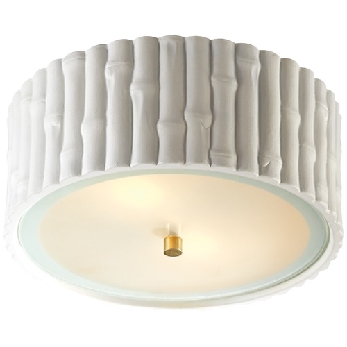 Visual Comfort Signature Collection Alexa Hampton Frank Small Flush Mount in White by Visual Comfort Signature AH4004WHTFG