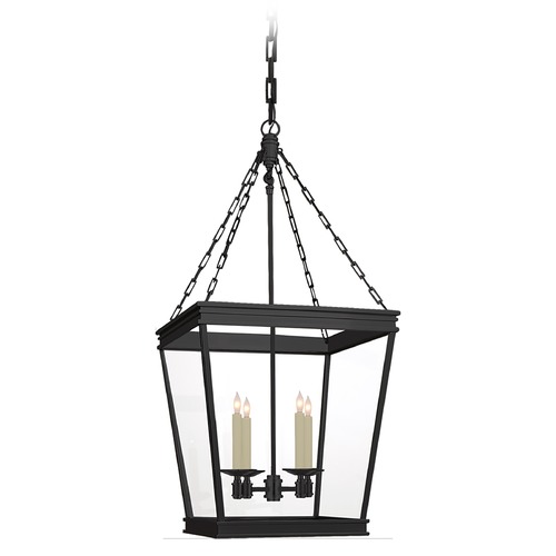 Visual Comfort Signature Collection Chapman & Myers Launceton Square Lantern in Bronze by Visual Comfort Signature CHC5611BZCG