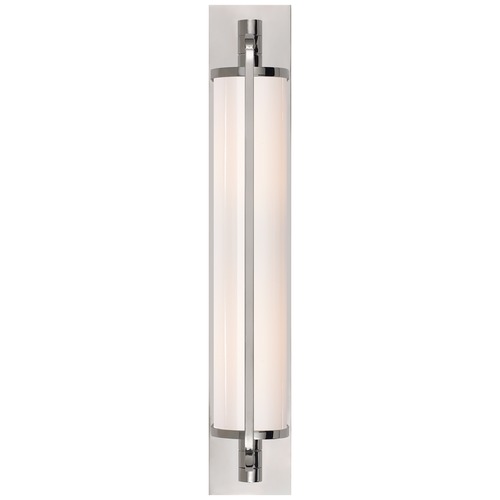 Visual Comfort Signature Collection Thomas OBrien Keeley Tall Pivoting Sconce in Nickel by Visual Comfort Signature TOB2031PNWG
