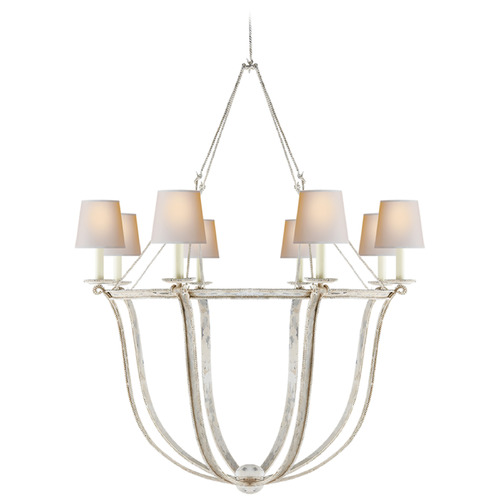 Visual Comfort Signature Collection E.F. Chapman Lancaster Chandelier in Old White by Visual Comfort Signature CHC1577OWNP