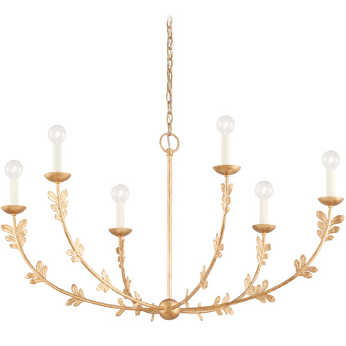 Troy Lighting Florian Vintage Gold Leaf LED Chandelier