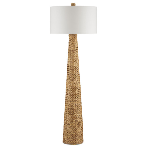 Currey and Company Birdsong Natural Floor Lamp with Drum Shade