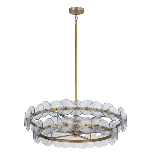 Loren 30-Inch Chandelier in Weathered Brass by Maxim Lighting