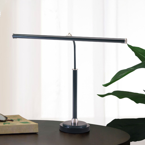 Digital LED Piano Lamp in Black & Satin Nickel by House of Troy Lighting