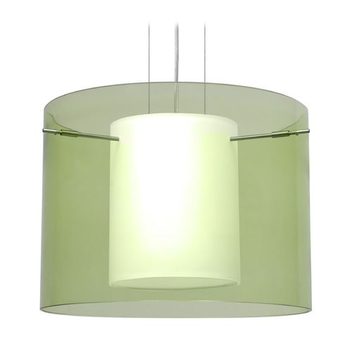 Besa Lighting Besa Lighting Pahu Satin Nickel LED Pendant Light 1KG-L00707-LED-SN