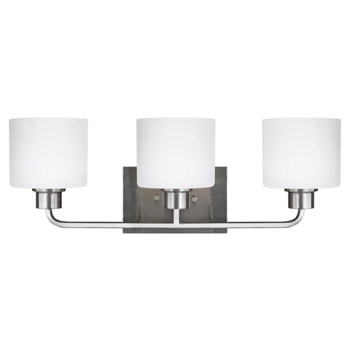 Generation Lighting Canfield Brushed Nickel Bathroom Light by Generation Lighting 4428803-962