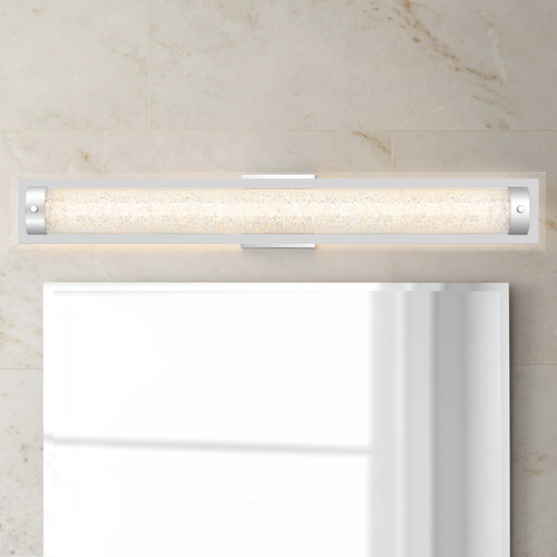 Glitz Polished Chrome LED Vertical Bathroom Light by Quoizel Lighting